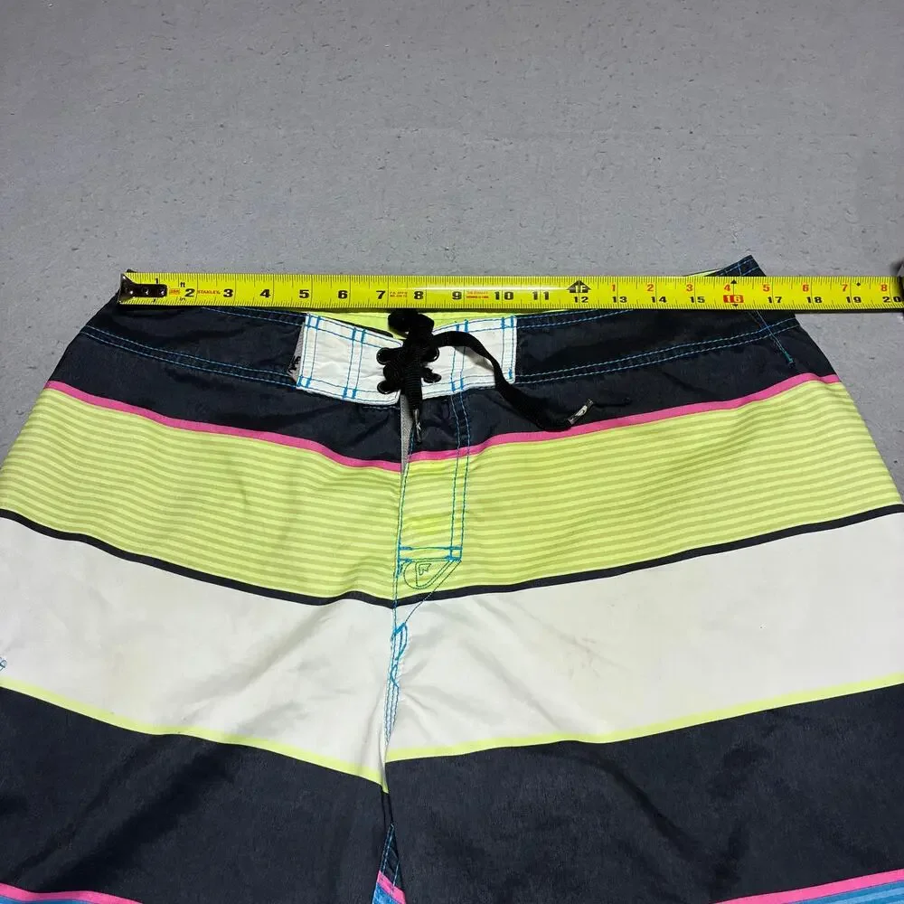 Vintage Quiksilber Boardshorts Mens 36 Multicolor Embroidered